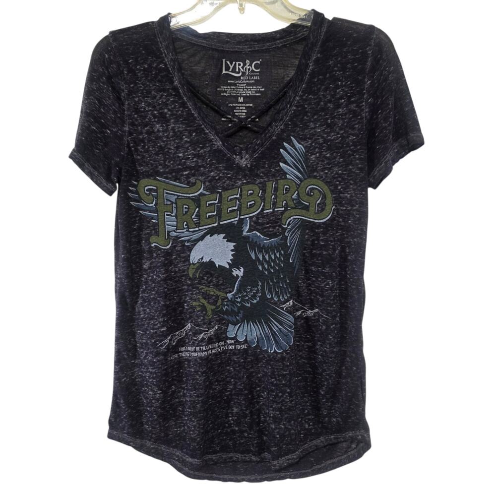 LYRIC Culture Red Label Free Bird Burnout Band Tee Lynyrd Skynyard Rock Medium - Picture 10 of 11